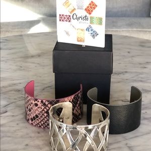 Brighton Christo cuff with 2 leather inserts!